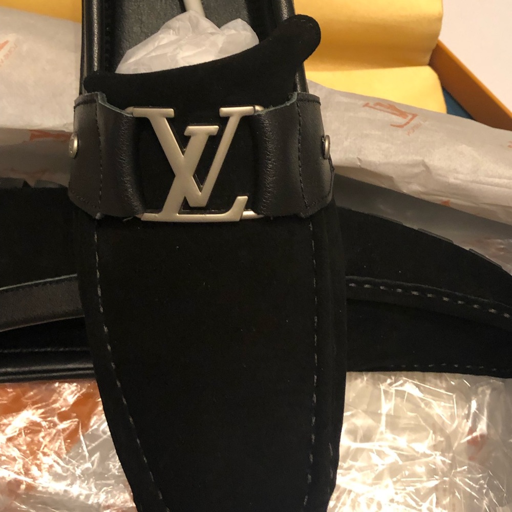 Black Suede Louis Vuitton Loafers